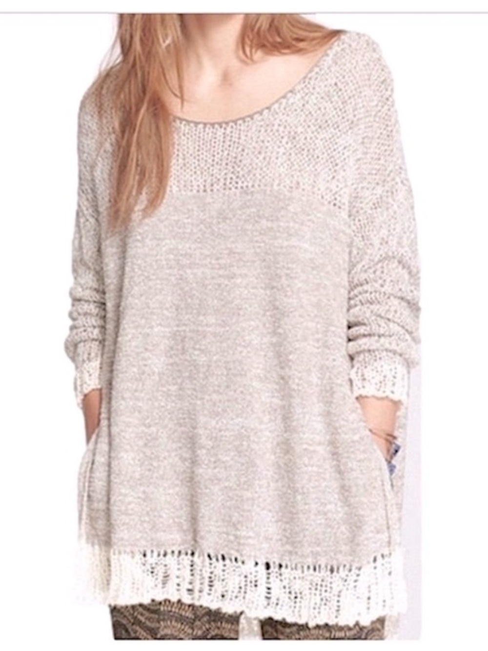 Free People Haiku Linen Side Slit Sweater - Picture 2 of 8
